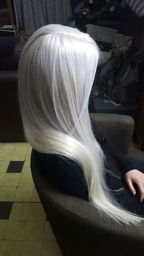 Long White Hair, Silver Blonde Hair, Icy Blonde Hair, White Blonde Hair, Silver Blonde, Platinum Hair, Platinum Blonde Hair, Dye My Hair, Bleached Hair