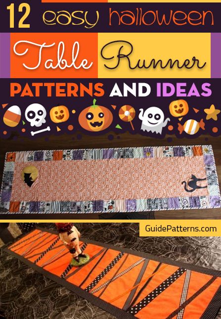 Halloween Quilt Table Runner Pattern, Halloween Table Runners Patterns, Halloween Quilted Table Runner Pattern, Diy Halloween Table Runner, Halloween Table Cloth Ideas, Free Halloween Table Runner Patterns, Fall Table Runner Patterns Free, Quilted Fall Table Runners Patterns Free, Halloween Placemats Diy