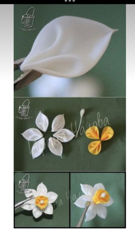 Sulaman Pita, Ribbon Embroidery Kit, Ribbon Flower Tutorial, Diy Flores, Ribbon Embroidery Tutorial, Fabric Flower Tutorial, Cloth Flowers, Ribbon Art, Fabric Flowers Diy