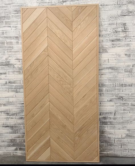 Custom Chevron White Oak Barn Door Interior Door Herringbone - Etsy Wallpapered Barn Door, Herringbone Door, Pocket Doors Bathroom, Barn Door Interior, Rv Interior Design, Chevron Door, Boho Apartment, Wooden Barn Doors, Boho Apartments