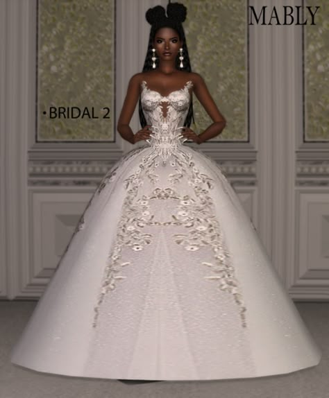 ANOTHER GORGEOUS wedding gown Created By: MABLY! You know what to do!   You need the mesh below:  http://beocreations.com/creations/S4_weddingdress_cynthia.php Sims 4 Wedding Dress Cc, Wedding Sims 4, Sims 4 Wedding Cc, Sims Wedding, Sims 4 Wedding Dress, Clothes The Sims 4, Sims 4 Clothes Cc, Sims Background, Sims 4 Traits