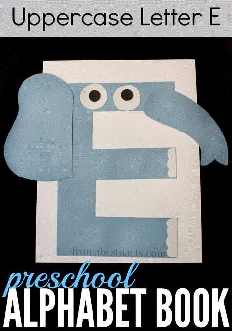 This uppercase letter E elephant craft is not only adorable and super easy to make, but is the perfect way to start practicing scissor skills with your child as it is a lot of straight lines! Languages Alphabet, Letter E Elephant, Preschool Alphabet Book, Letter E Activities, Letter E Craft, Elephant Craft, Preschool Letter Crafts, Zoo Phonics, Alphabet Crafts Preschool