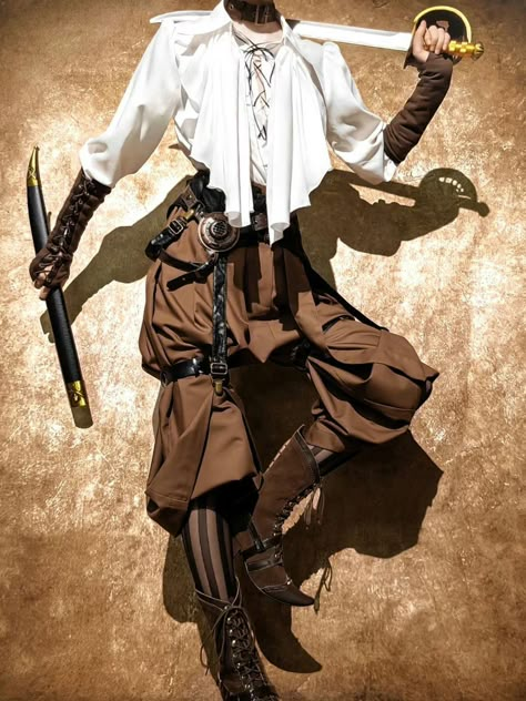 Pirate Attire, Steampunk Male, Pirate Oc, Dnd Outfits, Male Steampunk, Steampunk Character, Character Creating, Outfit Ideas For Characters, Pirate Stuff