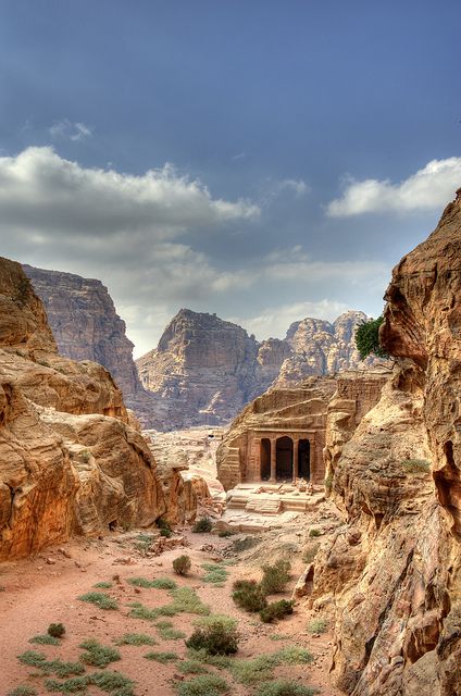 Garden tomb, Petra, Jordan. UNESCO & ICOMOS recently collaborated to publish their first book on human & natural threats to these sensitive World Heritage sites, choosing Petra as its first & most important example of threatened landscapes. Capital Cities, Jordan Travel, Petra Jordan, Mesopotamia, Ancient Ruins, Amman, In The Desert, Syria, Places Around The World