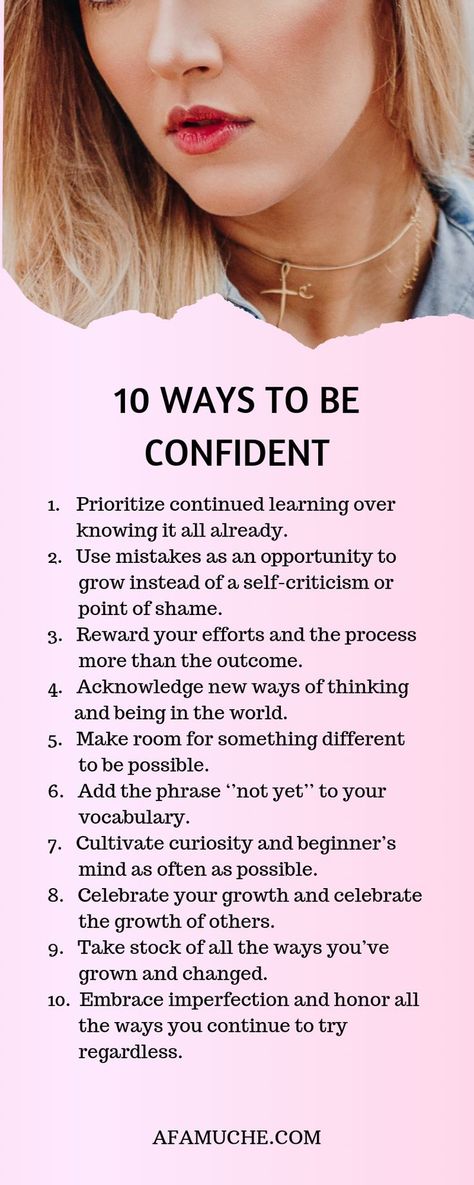 Self-confidence tips that will change your life and improve your growth infographic, How to build self-confidence and cultivate a lifestyle of positivity infographic, how to be self-confident and love yourself through self-confidence motivation and inspiration infographics, personal growth infographic, lifeskills #personaldevelopment, #selfimprovement, #selfconfidencearticles #infograpahic Tips Confidence, Improve Self Confidence, Low Self Worth, Building Self Confidence, Vie Motivation, Self Confidence Tips, Confidence Tips, Confidence Quotes, Be Confident