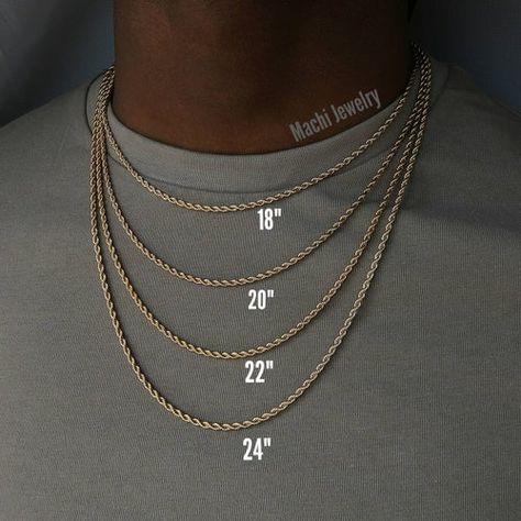 Chain Men Necklace, Baguette Chain, Hot Necklaces, Chain Necklace For Men, Cuban Chain Necklace, Casual Necklaces, 18k Gold Chain, Gold Rope Chains, Gold Chains For Men