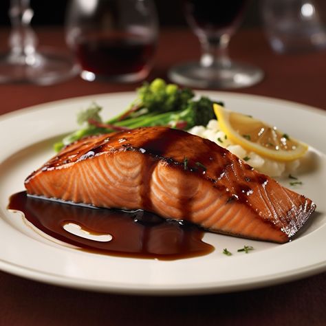 Fleming's Steakhouse's Bourbon-Glazed Salmon Recipe Recipe | Recipes.net Bourbon Salmon Glaze, Citrus Rice Recipe, Steakhouse Salmon, Sugar Glaze Recipe, Sweet Soy Glaze, Salmon Recipe Pan, Bourbon Glazed Salmon, Teriyaki Glazed Salmon, Pork Spices