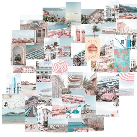 Photo Collage Wall, Collage Wall Art, Collage Mural, Photo Wall Decor, Real Images, Gallery Wall Prints, Turquoise And Coral, Foxtrot, Collage Wall