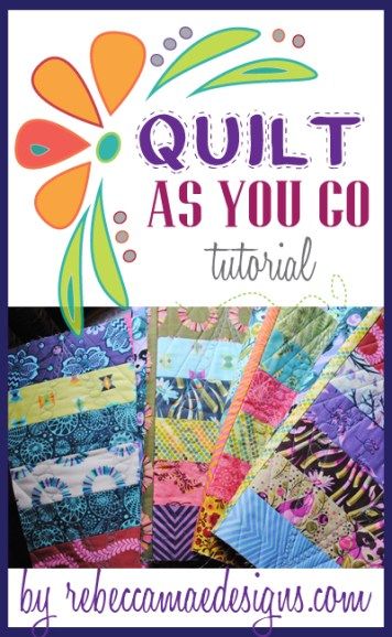 quilt-as-you-go-tutorial-joining-blocks Colchas Quilting, Quilt Techniques, Folding Origami, Quilt As You Go, Patch Aplique, Quilting For Beginners, Quilting Techniques, Rag Quilt, Scrappy Quilts