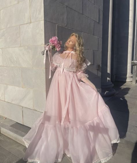 Poofy Princess Dress, Princess Core Outfit, Gown Aesthetic, Pink Flowy Dress, Pink Christian, Pink Princess Dress, Princess Vibes, Big Dresses, Puffy Dresses