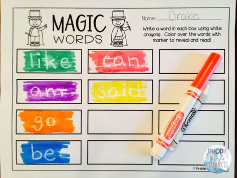 March Literacy Activities, Sight Words Kindergarten Activities, Word Work Kindergarten, Sight Word Centers, Word Work Stations, Sight Word Fun, Snap Words, Rainbow Words, Word Work Centers