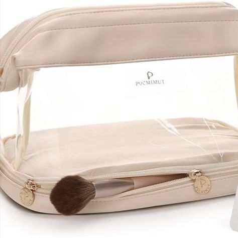 Simplify Your Beauty Routine with Pocmimut Clear Makeup Bag! Eco-vegan, waterproof, and stylish with TPU and PU leather. Find items quickly with the transparent upper layer. Ideal for travel and gifting. Add to cart now! Clear Makeup Bag, Clear Travel Bag, Makeup Storage Case, Makeup Brush Bag, Clear Makeup, Large Makeup Bag, Clear Makeup Bags, Makeup Brush Organization, Travel Makeup Bag