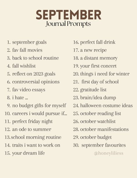 Sept Journal Prompts, September 2024 Journal Prompts, Video Journal Ideas, September Journal Prompts 2024, September Prompts 2024, September Writing Ideas, Journal Prompts For September, Monthly Journal Prompts September, Junk Journaling Supplies