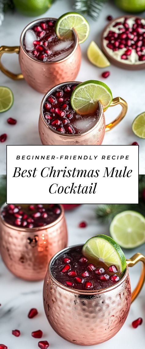 Image for Best Christmas Mule Cocktail Christmas Mule Cocktail Pitcher, Holiday Moscow Mule Pitcher, Christmas Mule Recipe, Christmas Mules Cocktail, Cranberry Mule Recipe, Holiday Mules Cocktail Recipes, Cranberries For Drinks, Christmas Moscow Mule Recipe, Holiday Mule Cocktail