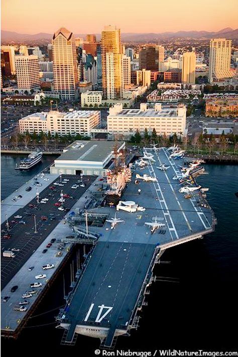 The USS Midway - CV41 At The Pier San Diego, Cal. San Diego Photos, Uss Midway, Uss America, Navy Aircraft Carrier, Us Navy Ships, Air Museum, Anchorman, Aerial Photos, Aircraft Carriers