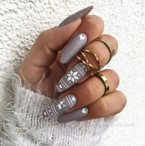 Nagellack Trends, Nail Colors Winter, Winter Nails Acrylic, Cute Christmas Nails, Snowflake Nails, Nail Swag, Winter Nail Art, Winter Nail Designs, Festival Nails