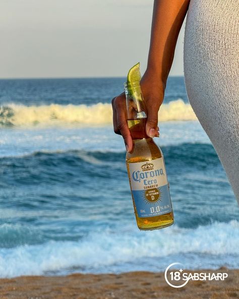 Corona Cero is in South Africa! It’s an alcohol free beer and a source of vitamin D. What better place to enjoy it than at the beach? Exclusively available @woolworths_sa. #GoldenMoments #ThisIsLiving #ad Tequila Sunrise Coronas, Beach Beer Photography, Corona Beer Margarita, Draught Beer Photography, Tequila Sunrise Recipe Corona, Free Beer, Vitamin D, Enjoy It, Alcohol Free