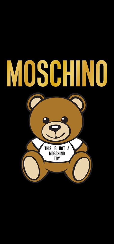 Moschino Wallpaper, Wallpaper Image, Black Background, A Black, Moschino, Teddy Bear, Black