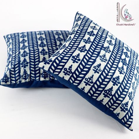 Excited to share the latest addition to my #etsy shop: Pillow cover, block print indigo blue cushion cover, sofa cushion, hand dyed pillow cases INDP#01 https://etsy.me/3wF0kte #blue #babyshower #fathersday #geometric #kid #countryfarmhouse #cotton #indigobluepillow #b Blue Cushion Covers, Indigo Pillows, Indigo Color, Block Printed Pillows, Handmade Bed, Mudcloth Pillow, Printed Cushion Covers, Printed Cushions, Cotton Pillow Cases