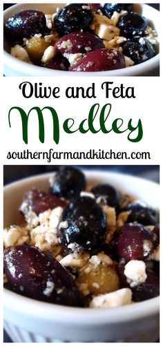 Olive and Feta Medley. Budget friendly alternative to the deli favorite! Olive And Feta Salad, Feta Olive Salad, Olive Medley Recipe, Black Olives Recipes, Olive Salad Recipe, Feta And Olives, Graduation Food, Marinated Olives, Olive Salad