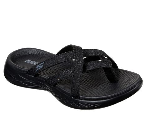 Warm weather style arrives with enhanced comfort in Skechers On-the-GO 600 - Dainty sandal. This strappy thong-style design features a woven knit fabric upper with lightweight 5GEN® cushioning midsole and contoured Goga Mat comfort footbed. Sporty Casual, Pretty Style, Skechers Women, Sport Sandals, Designer Sandals, Personal Marketing, Thong Sandals, Grey Fashion, Pharmacy Gifts