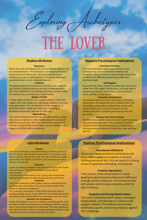 Dive into the passionate world of the Lover archetype! Discover the depths of emotional connection, creativity, and devotion. Explore the light and shadow aspects of this archetype, and learn how to cultivate healthy relationships while nurturing your own inner fire.  #Love #Passion #Emotions #Connection #SelfDiscovery The Ingenue Seduction Archetype, The Lover Female Archetype, The Bohemian Archetype, The Lover Archetype Aesthetic, The Lover Archetype, Fanfiction Tips, Ingenue Natural, Lover Archetype, Female Archetypes