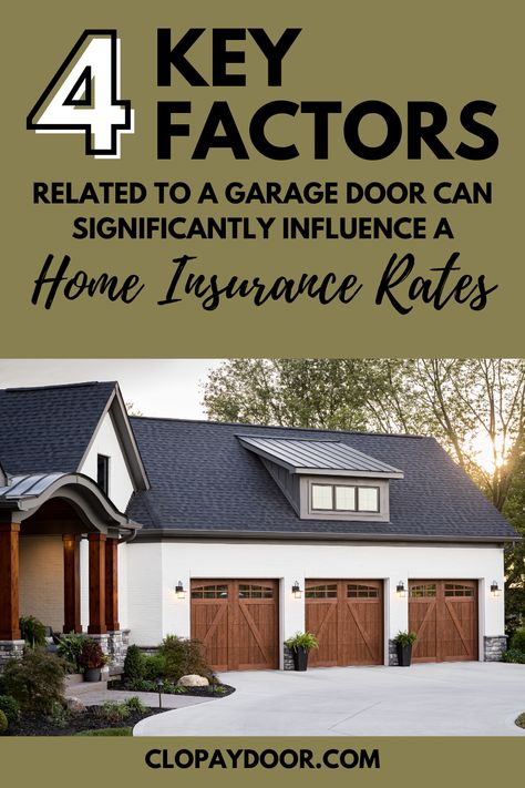 Whether you’re a new homeowner or are refreshing the look of your existing home, buying a garage door may hold the key to lower insurance rates. 🔑 

Need to know what to look for in your garage door? Check out our latest blog post to learn more about how the right garage door could help you save.

📸: Andy Frame

#ClopayGarageDoor #InsuranceRates #Insurance #Savings #GarageDoor Modern Garage Door Styles, Garage Door Ideas, Giani Garage Door Paint, Garage Door, Double Garage Carriage Door, Clopay Garage Doors Ultra Grain Dark, Chi Garage Doors Carriage, Craftsman Garage Door, Amarr Hillcrest Garage Doors