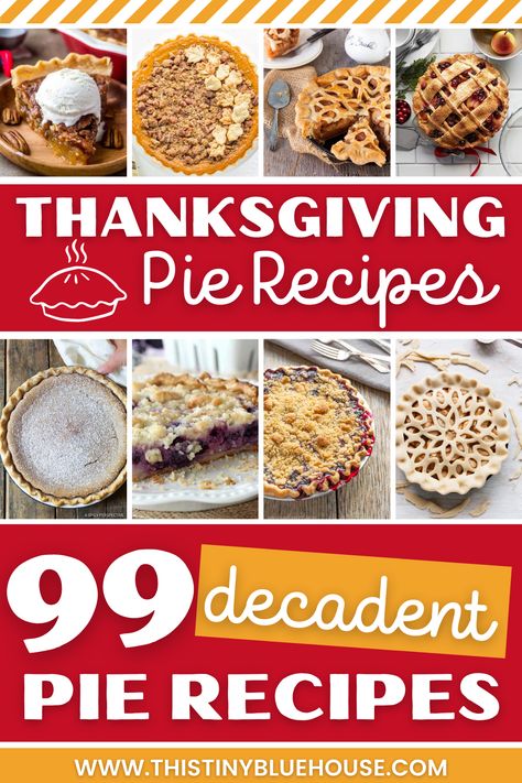 Baked Pie Recipes, Types Of Pies List, Easy Thanksgiving Pies, Thanksgiving Recipes Make Ahead, The Best Homemade Pizza Dough Recipe, Thanksgiving Pie Recipes, No Bake Banana Pudding, Baking Recipes Pie, Fun Thanksgiving Desserts