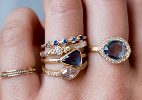 Stackable Rings by Audrey Rose Audrey Rose Jewelry, Audrey Rose, Rose Jewelry, Shiny Things, Stackable Rings, Cute Jewelry, Spice Things Up, Sapphire Ring, Statement Pieces