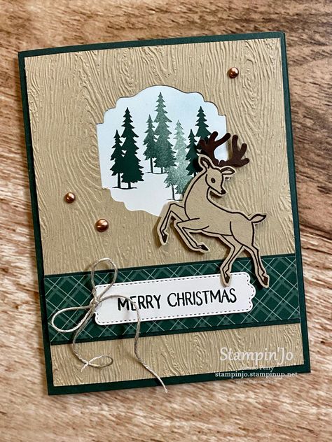 Hand stamped Christmas card Deer Christmas Cards, Flying Reindeer, Burlap Background, Reindeer Card, Santa's Sleigh, Masculine Birthday Cards, Homemade Christmas Cards, Stampin Up Christmas, Whimsical Christmas