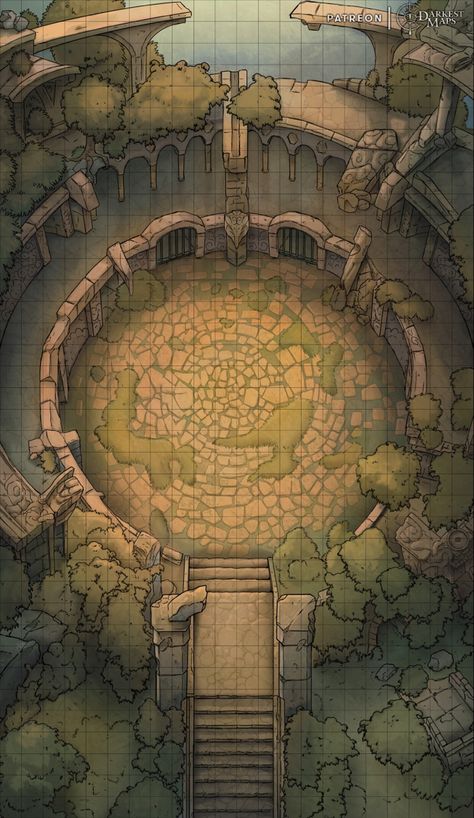 Rpg City Map, Arena Battlemap, Castle Battlemap, D&d Maps, Battle Maps Dnd, Dnd Battle Maps, Ttrpg Map, Map Rpg, Dungeon Map