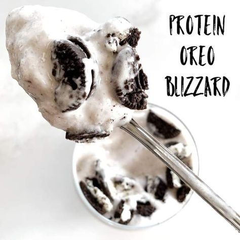 Skinny Oreo Blizzard 😋 comin' at ya!! Keep reading.... ⁠⠀⁠⠀High Protein ✅⁠⠀Low Fat ✅⁠⠀Low Carb ✅⁠⠀𝗗𝗲𝗹𝗶𝗰𝗶𝗼𝘂𝘀 𝗮𝘀 𝗛𝗘𝗟𝗟 ✅ ✅ ✅ ⁠⠀⁠⠀INGREDIENTS⁠:⠀👉🏻 BASE⠀• 1 scoop Body Nutrition Cookies and Cream Protein Powder• 1 cup Silk Unsweetened Vanilla Cashew Milk⠀• 2 grams Xantham Gum⠀• 1/4 cup Plain Non-Fat Greek Yogurt ⠀• 1/2 cup Cookies N Cream Protein Powder Recipes, Ghost Protein Recipes, Ghost Oreo Protein Recipes, Protein Blizzard, Ghost Protein Powder Recipes, Cookies And Cream Protein Shake, Cookies And Cream Protein Powder, Oreo Protein Shake, Greek Yogurt Protein Powder