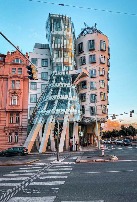 The Dancing House Prague, Prague Buildings, Prague Dancing House, Dancing House Prague, Travel To Prague, Dancing House, Deconstructivism, Visit Prague, Prague Travel