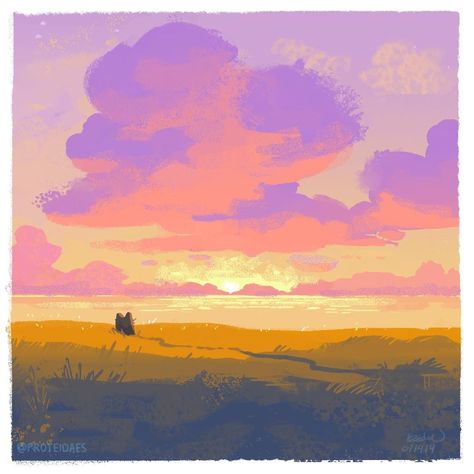 Clouds Reference, Bg Design, Simple Artwork, Posca Art, Landscape Illustration, Environment Concept Art, Environmental Art, Watercolor Illustration, Painting Inspiration