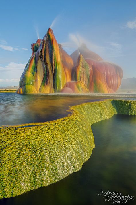 Fly Geyser, Nevada Fly Geyser Nevada, Fly Geyser, Dragon Tales, Well Drilling, Nevada Usa, Dr Seuss, Places Around The World, Amazing Nature, Wonderful Places