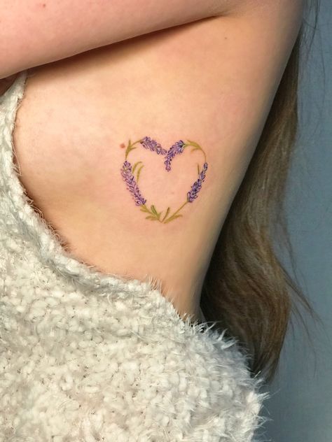 Lilac Heart Tattoo, Lavender Heart Tattoo, Zen Tattoo, Violet Heart, Purple Tattoos, Lavender Tattoo, Small Pretty Tattoos, Heart Tattoo Designs, Incredible Tattoos