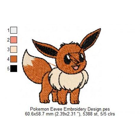 Eevee Embroidery, Pokemon Embroidery, Pokemon Eevee, Machine Pattern, Embroidery Sweatshirt, Machine Embroidery Patterns, Embroidery Machine, Boyfriend Gifts, Embroidery Design