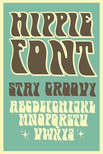 Hippie Lettering, Hippie Font, Funky Fonts, Doodle Alphabet, Groovy Font, Typography Alphabet, Popular Fonts, Aesthetic Fonts, The Font