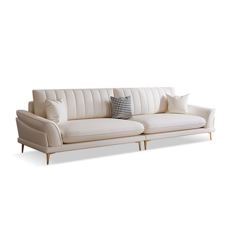 Voldemordo 94.49" Creamy white Technology Leather Modular Sofa cushion couch | Wayfair Leather Modular Sofa, Sofa Luxury, Tufted Loveseat, Cushion Couch, Premium Sofa, Convertible Sofa, Luxury Sofa, Sofa Cushion, Chaise Sofa