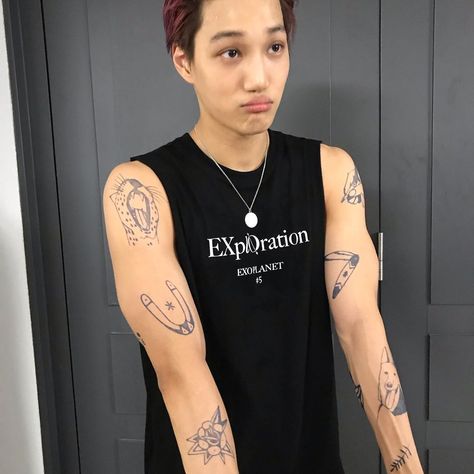 'KNOCK KNOCK!' on Twitter: "… " Exo Jongin, Exo Korean, Kim Jongdae, Exo Members, Kim Jongin, Exo Kai, Fake Tattoos, Oh Sehun, Exo K