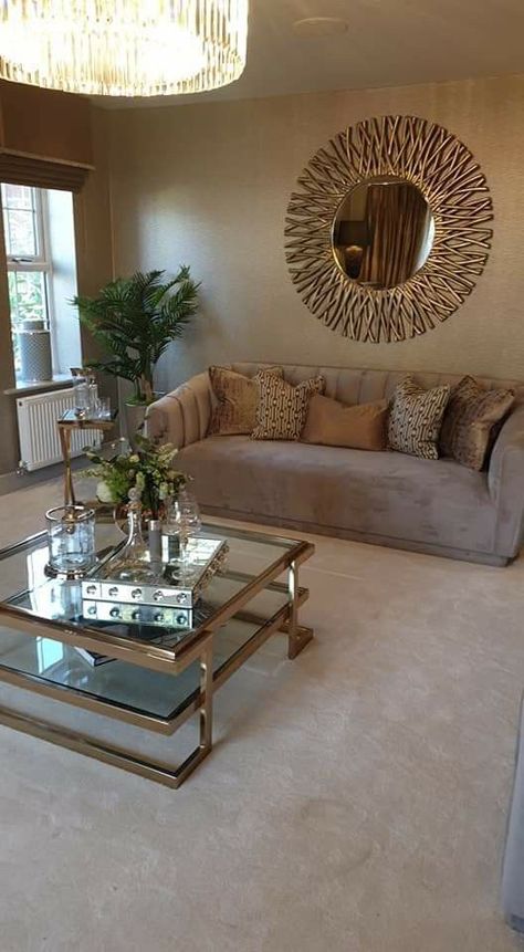 home decor ideas living room modern 2023 | Home Decor Ideas Brown And Gold Living Room Decor, Area 2023, Comfy Living Room Decor, Living Room And Dining Room Decor, Design Tv, Elegant Living Room Design, Living Room Decor Inspiration, Home Design Floor Plans, Home Decor Ideas Living Room