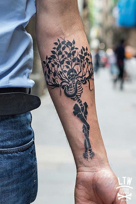 Skeleton Tree, North Star Tattoos, Chakra Tattoo, Skeleton Tattoo, Skeleton Tattoos, Silhouette Tattoos, Tree Of Life Tattoo, Stomach Tattoos, Thigh Tattoos Women