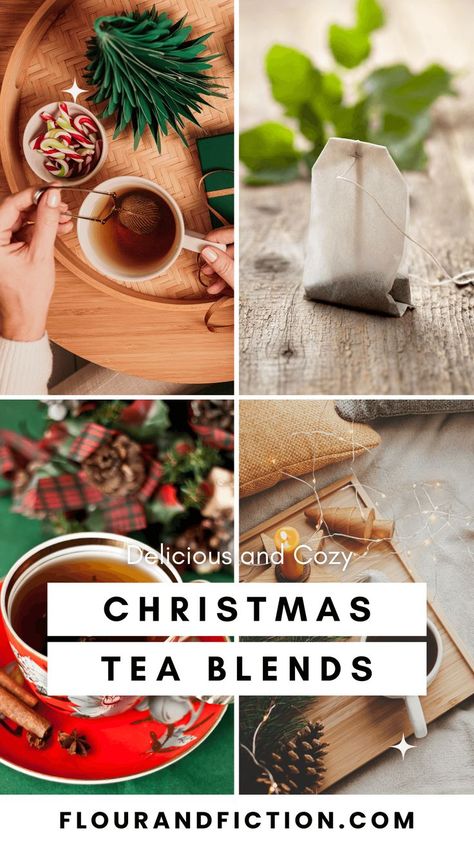 best winter and christmas tea blends Christmas Tea Recipe, Candy Cane Tea, Christmas In A Cup, Winter Tea Party, Tea Blends Recipes, Milk Candy, Holiday Tea, Caffeine Free Tea, Coffee Board