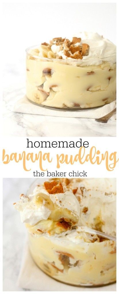 Homemade Banana Pudding More Large Batch Banana Pudding, Authentic Banana Pudding, Puding Cake, Banana Pudding Trifle, Easy Banana Pudding Recipe, Keto Pudding, Magnolia Bakery Banana Pudding, Banana Pudding Desserts, Easy Banana Pudding