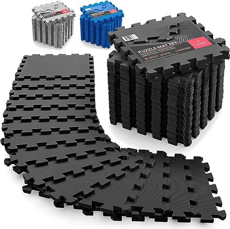 Gym Flooring Set - Interlocking EVA Soft Foam Floor Mat, 18 Pieces Puzzle Rubber Tiles Protective Ground Surface Protection, Play Workout Exercise Mats Underlay Matting Sports Pool Home Fitness Garage Sports Pool, Interlocking Floor Mats, Sport Mat, Home Gym Flooring, Sport Pool, Foam Mat Flooring, Garage Floor Tiles, Interlocking Flooring, Rubber Tiles