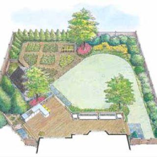 Entertaining Garden, Vegetable Garden Planner, Raised Vegetable Gardens, Garden Layout Vegetable, Vegetable Garden Planning, Areas Verdes, Garden Design Plans, Landscape Design Plans, Landscape Plan