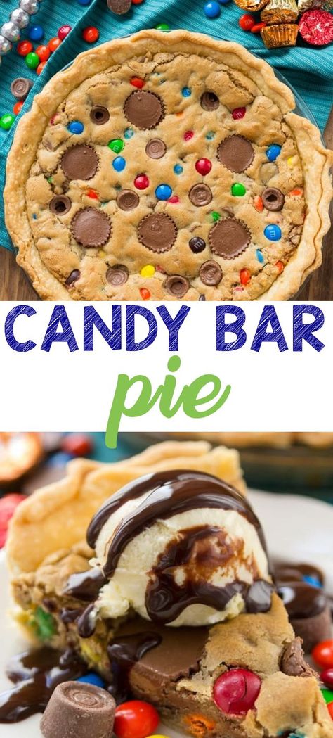 Candy Bar Pie, Pie Easy Recipe, Easy Pie Recipe, Candy Pie, Nutella Cookie, Candy Bar Cookies, Pie Easy, Easy Candy, Cream Candy