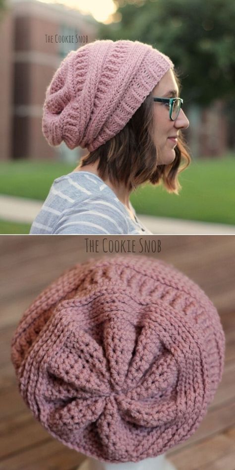 Slouch Crochet Hat, Slouchy Hats Free Pattern, Crochet Slouchy Hat Free Pattern Easy, How To Crochet A Slouchy Beanie, Crochet Hats Slouchy, Slouch Crochet Hats Free Pattern, Crochet Slouch Hats Free Pattern Easy, Free Crocheted Beanie Hat Patterns, Crochet Loose Beanie