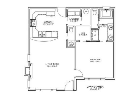 1 Bedroom 1.5 Bath Compact Cottage Architectural Plans, 850 SF, 30'x30', Tiny House Plans, Guest Mother in Law Granny House Floor Plan, PDF - Etsy 30x30 Floor Plans, 1 Bedroom Granny Flat Plans, 30x30 House Plans, Mother In Law Cottage, One Bedroom House Plans, 1 Bedroom House Plans, In Law House, Granny House, Granny Pod