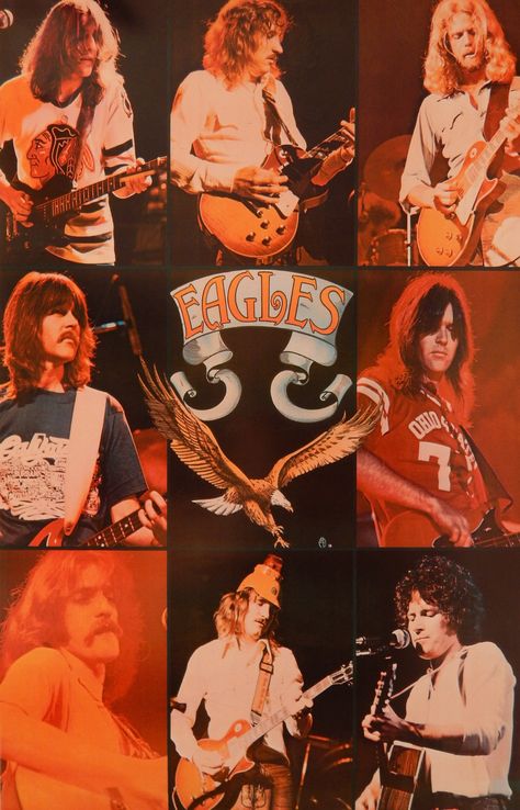 Here’s a picture of a poster my dad bought me for Christmas that I absolutely LOVE! I’ve never seen a poster for The Eagles like this one before! Eagles Poster, History Of The Eagles, Eagles Music, 1970s Music, On A Dark Desert Highway, Eagles Band, Rock And Roll History, Band Wallpapers, Music Pics